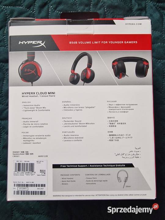 NOWE Słuchawki gamingowe HyperX Cloud Mini Wrocław