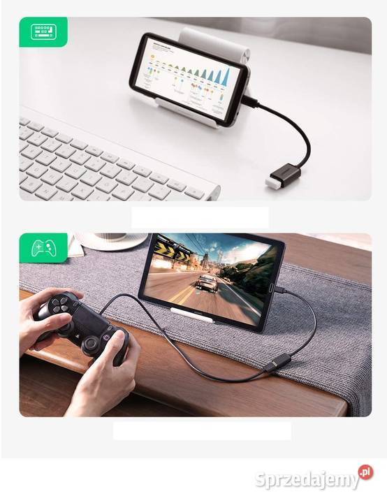 UGREEN Adapter Micro USB Męski na USB Żeński 20 Elektronika Zamość sprzedam