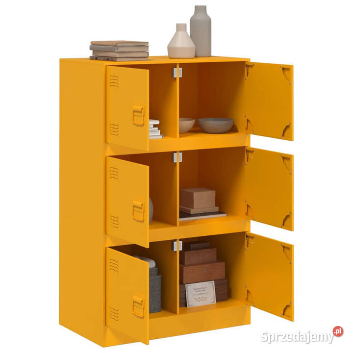 Szafka boczna musztardowa 67x39x107 stal mazowieckie Warszawa