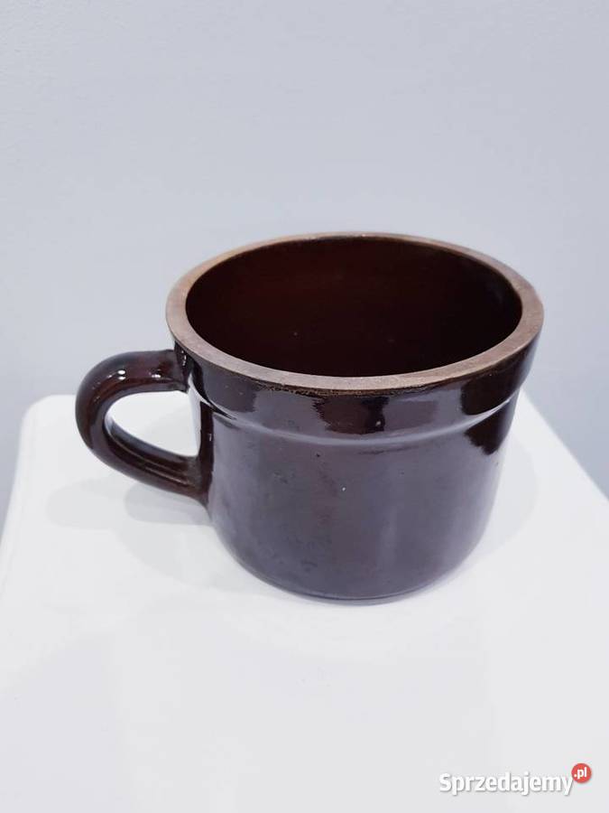 Stary kamionkowy garnek z prlu brązowy Dom i Ogród Dąbrowa Górnicza