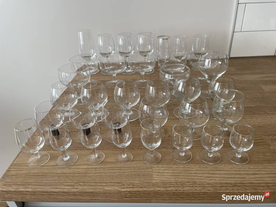 szkło kieliszki do alkoholi PRL pomorskie Pruszcz Gdański