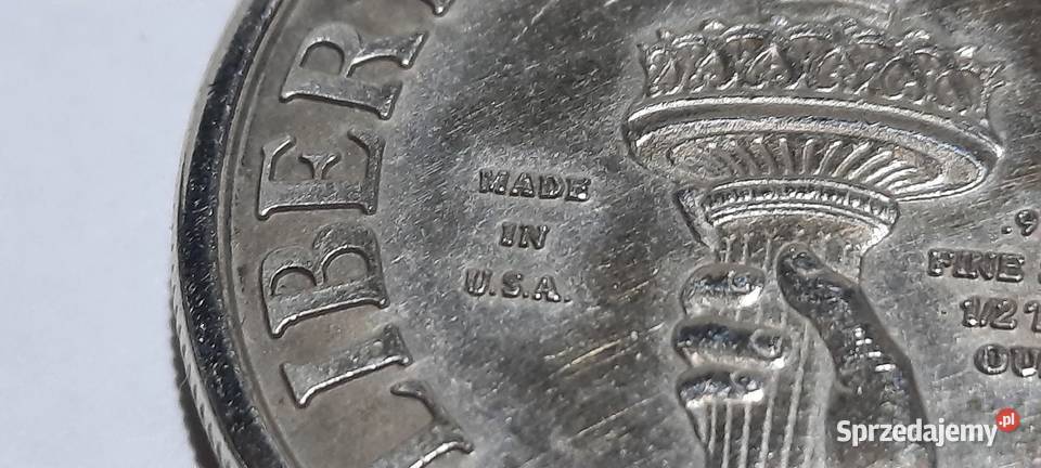 MEDAL 1986 LIBERTY 12 OZ AG 999 z ramką Warszawa