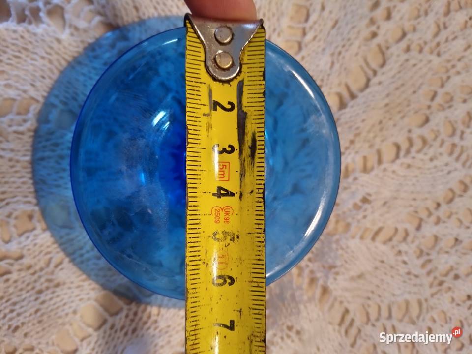 Szklana patera niebieska Nakło nad Notecią