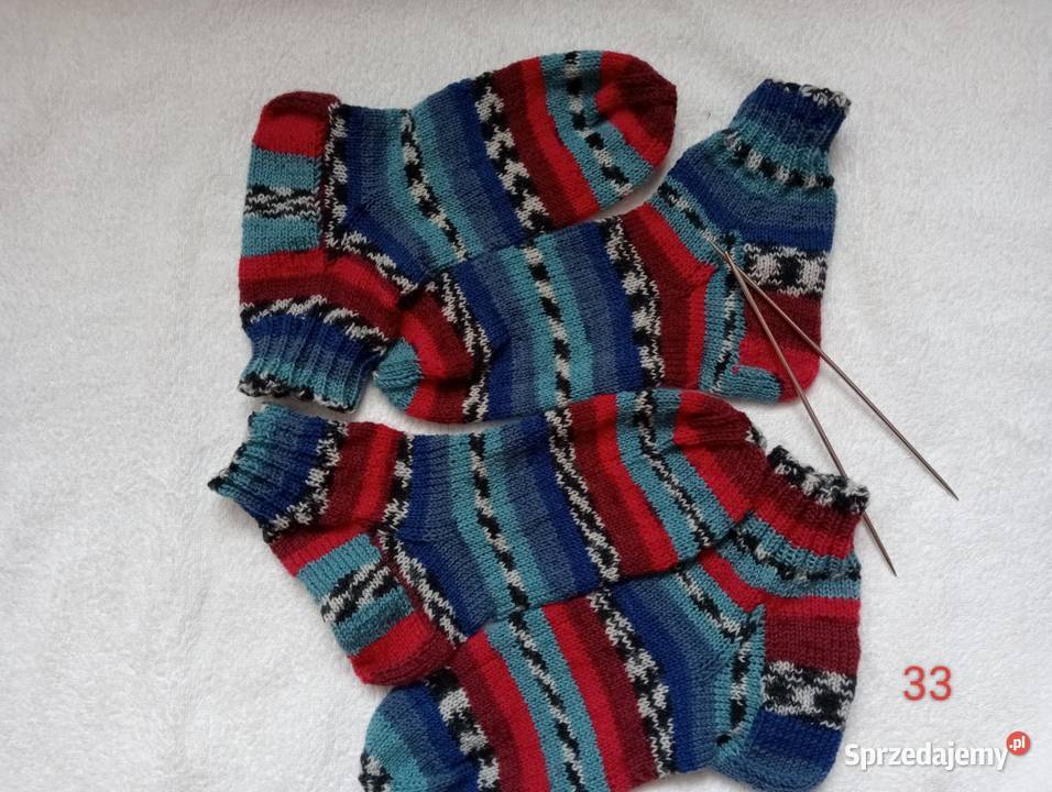 2 pary skarpet z wełny w stylu boho 4244 Złotów