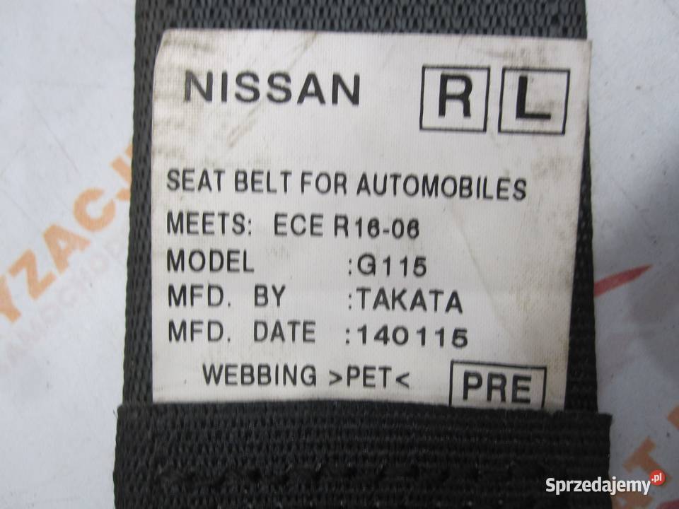 NISSAN NOTE II E12 15r pas bezpieczeństwa lewy Kielce