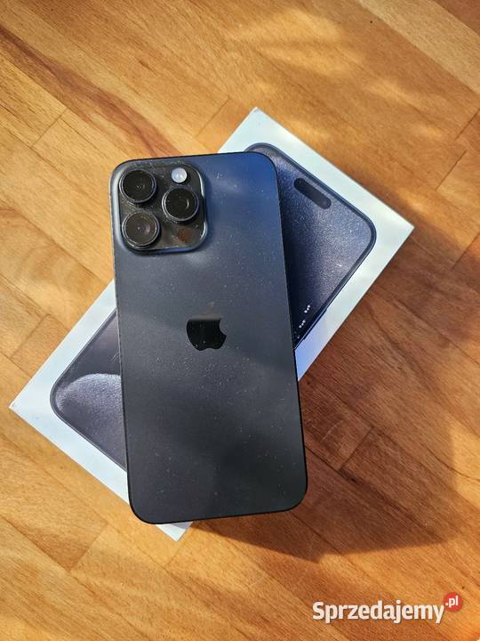 Iphone 15 pro stan idealny 256gb black titanum
