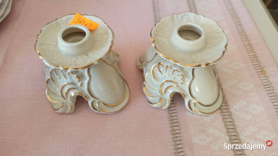 Świecznik Syg NP Neutettau Porcelana złocona w pomorskie Gdańsk sprzedam