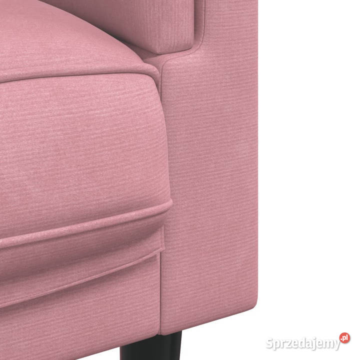 Sofa 3osobowa z poduszkami różowa aksamit mazowieckie Warszawa