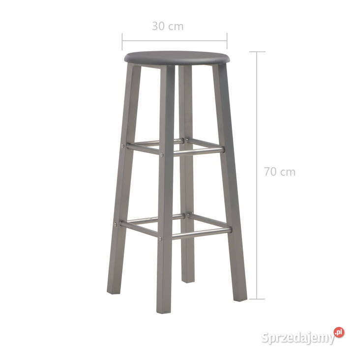 Stołki barowe 2 antracytowe MDF WM284387 Warszawa
