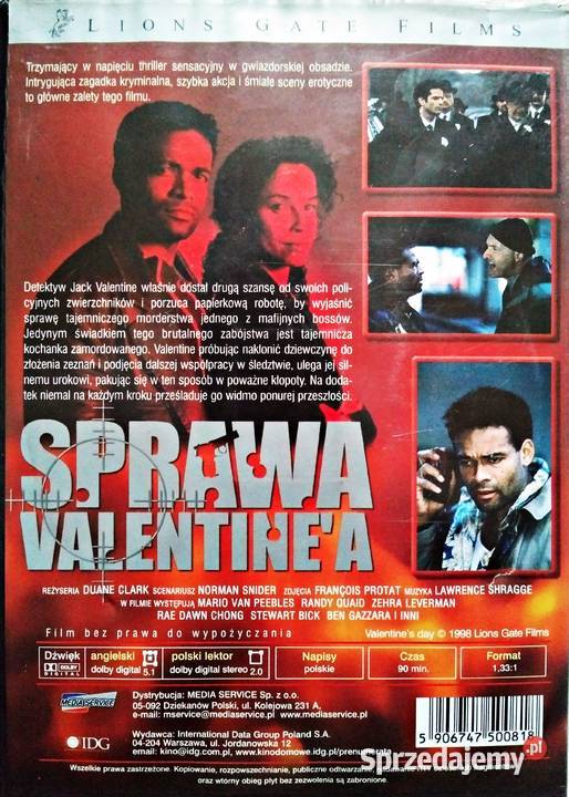 SPRAWA VALENTINEA MARIO VAN PEEBLES lektor