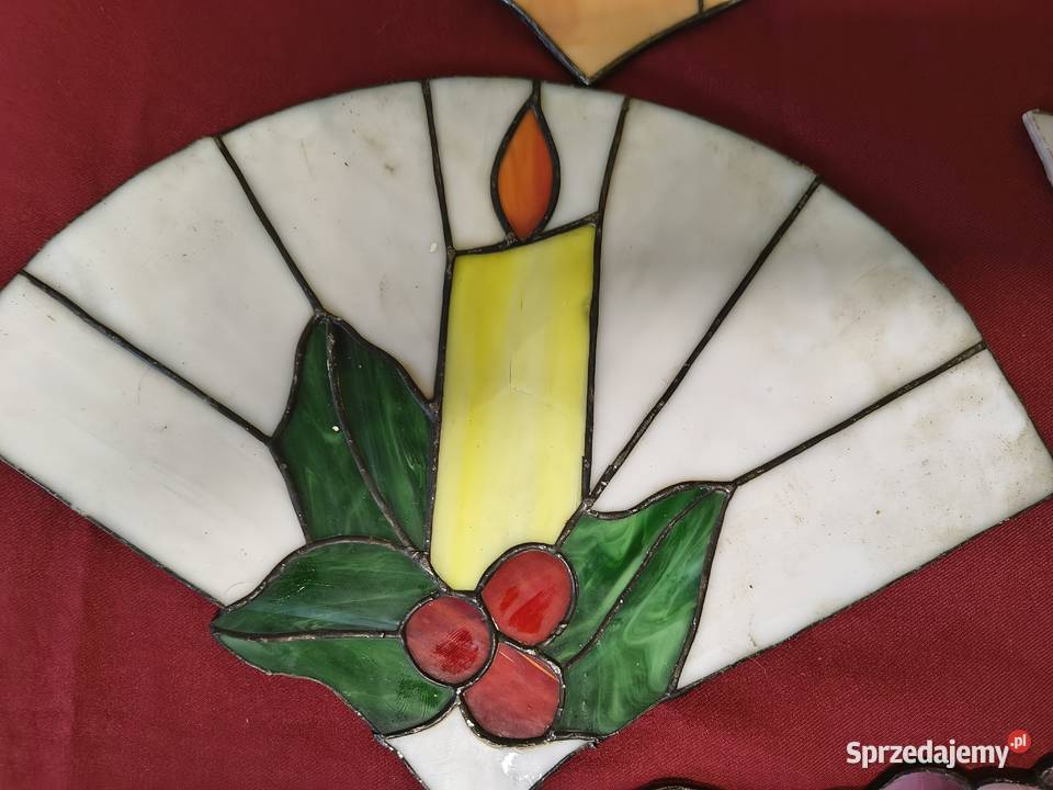 Zestaw elementów witrażowych szkło barwione Chorzew sprzedam