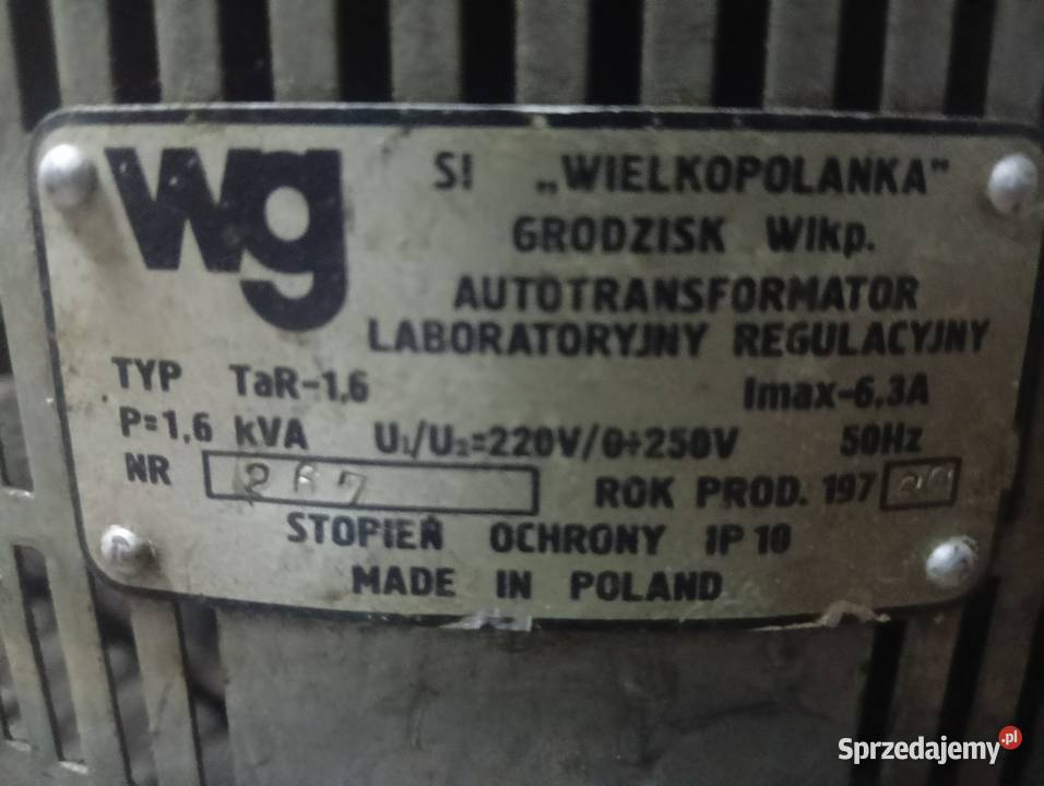 Transformator laboratoryjny Elektronika Brzóza Królewska