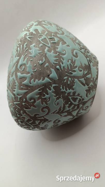 Wazon ceramiczny ornamentowy częściowo Zamość