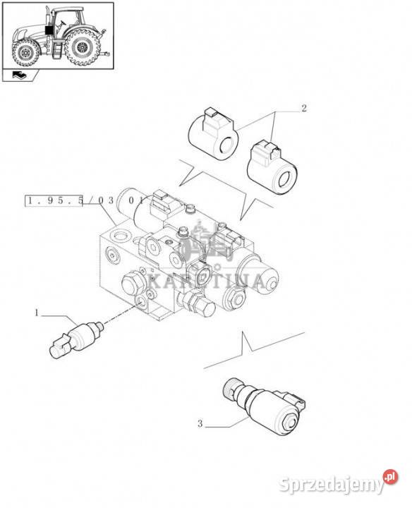Holland T6010 T6070 Cewka 84160390