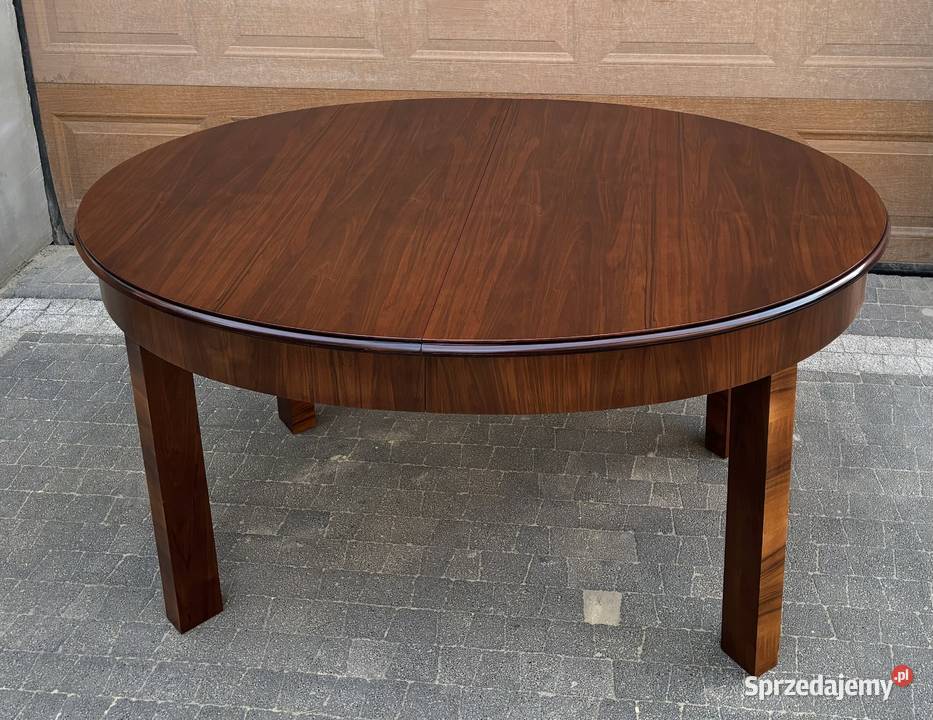 Stół Owalny Orzech ART DECO 306 Rozkładany Do Warszawa