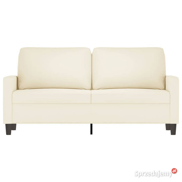 Sofa 2osobowa kremowy 140 tapicerowana aksamitem