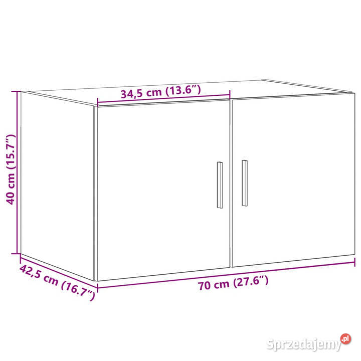 Szafka wisząca przydymiony dąb 70x425x40 Warszawa sprzedam