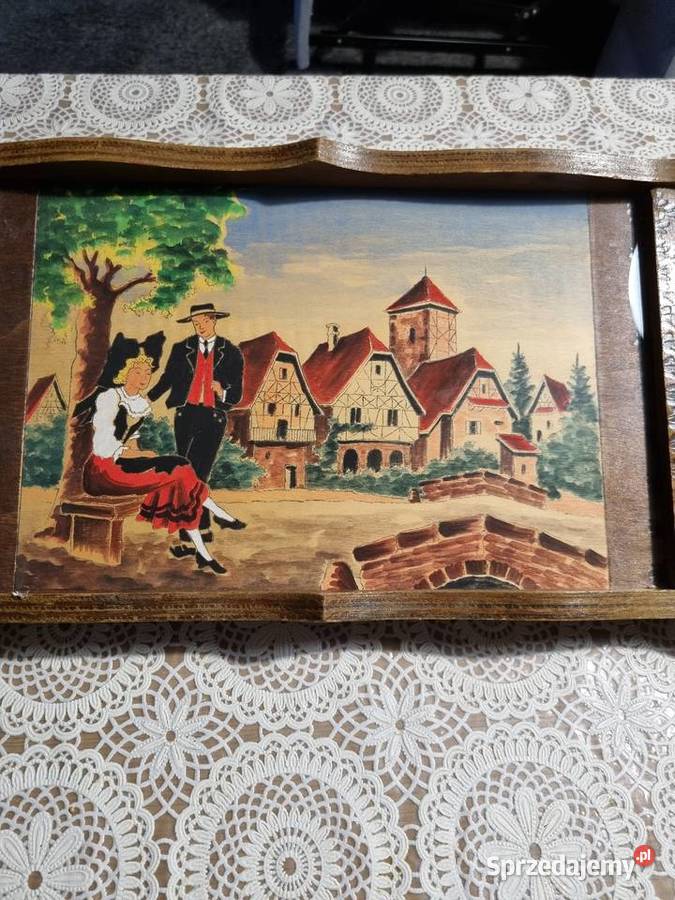 Taca drewniana Rękodzieło wielkopolskie Wola Podłężna