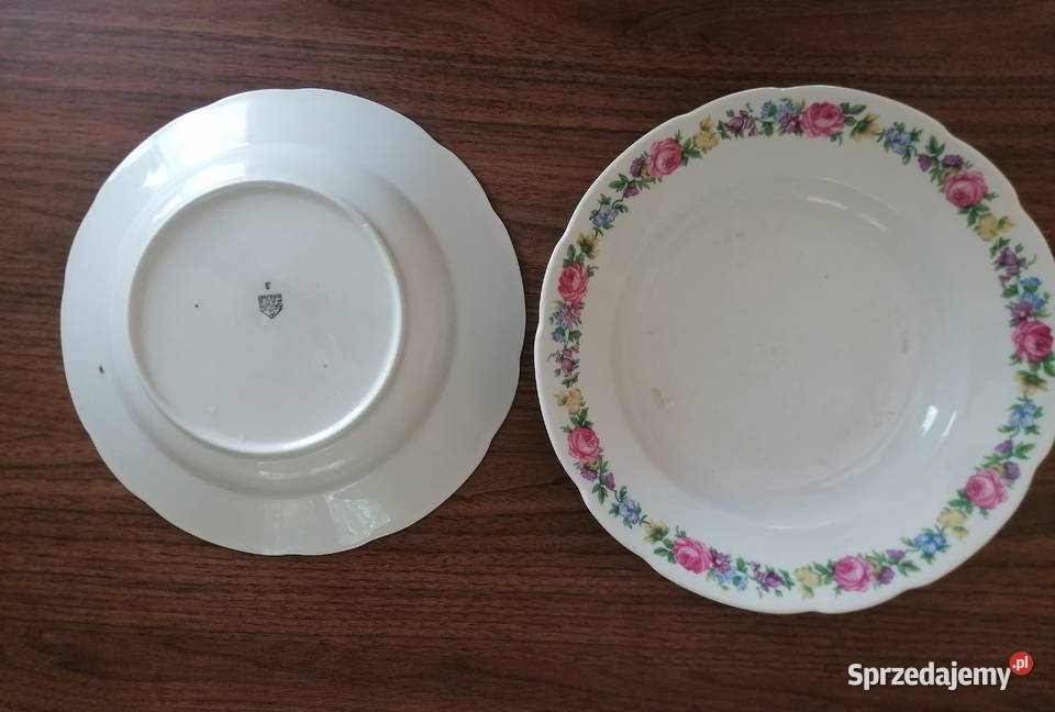 Talerz głęboki porcelana Ćmielów sztuk 2 łódzkie Łódź