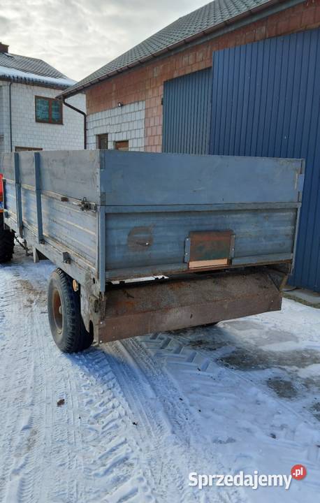 Rozrzutnik jednoosiowy przerobiony na przyczepę nieuszkodzony Nawożenie lubelskie Biłgoraj