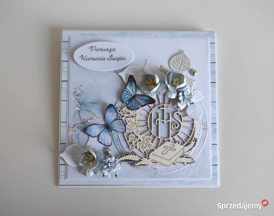 Kartka w pudełku ręcznie robiona handmade Łódź