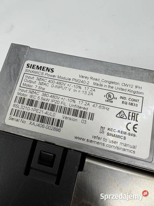 Siemens 6SL32101PE2140 6SL32440BB121PA1 Warszawa