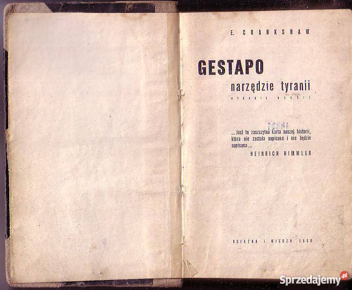 8502 GESTAPO NARZĘEDZIE TYRANII E GRANKSHAW małopolskie Czyrna