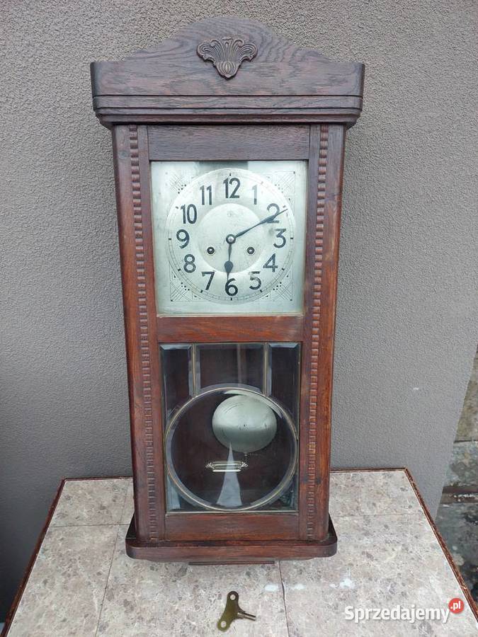 Stary zegar ścienny Junghans przedwojenny Antyki pomorskie Tczew