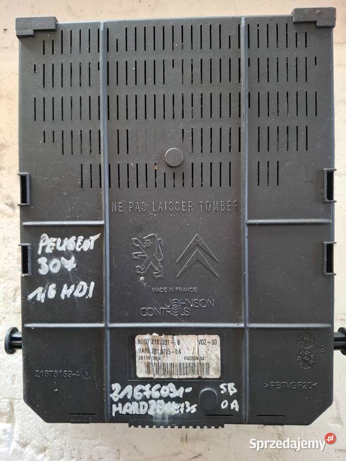 PEUGEOT 307 skrzynka bezpieczników 216760215b osobowe Kielce