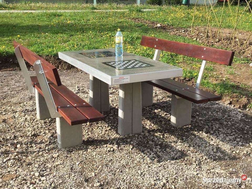 Betonowy podwójny stół do gry w karty szachy Pabianice