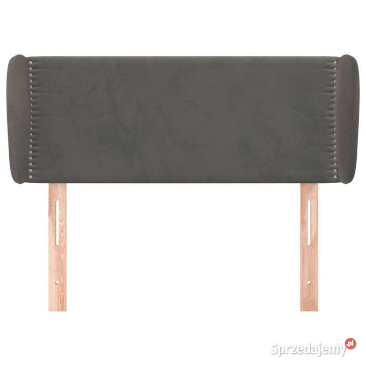 Zagłówek uszak ciemnoszary 93x23x7888 aksamitny Warszawa