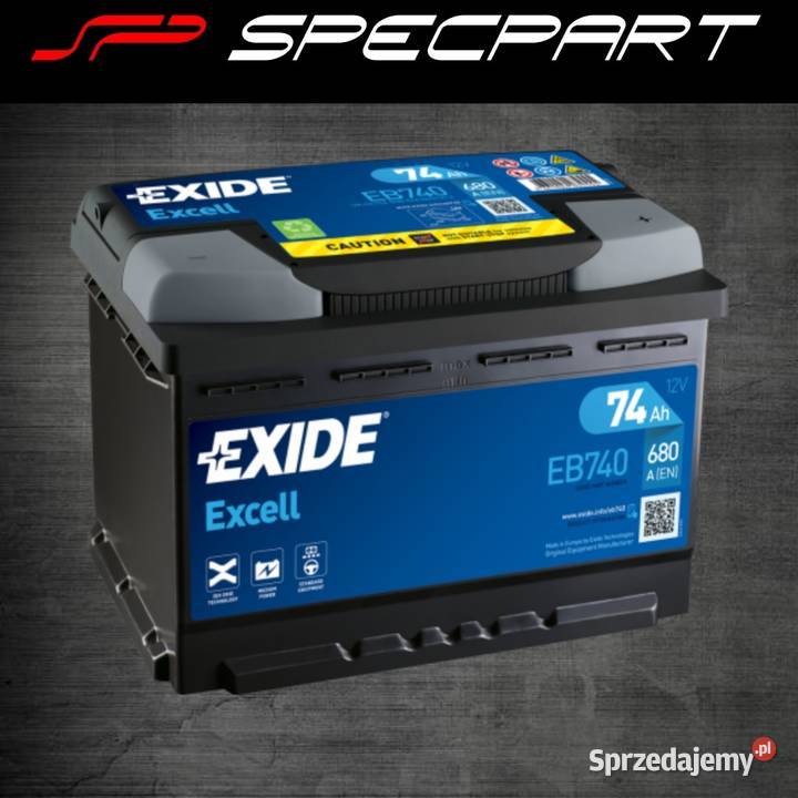 Akumulator Exide Excell 74Ah 680A EN PRAWY PLUS Łódź
