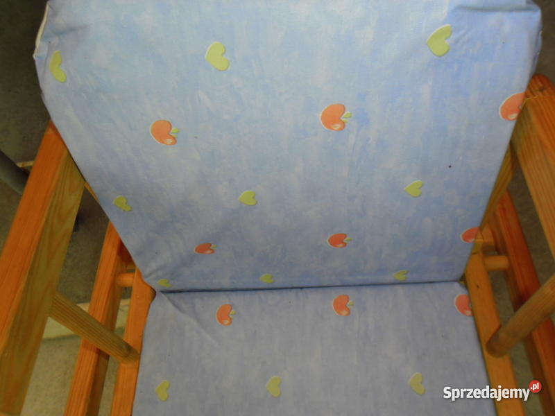 KRZESEŁKA DREWNIANE DO KARMIENIA 2w1 KRZE STOLIK Tworzywo małopolskie