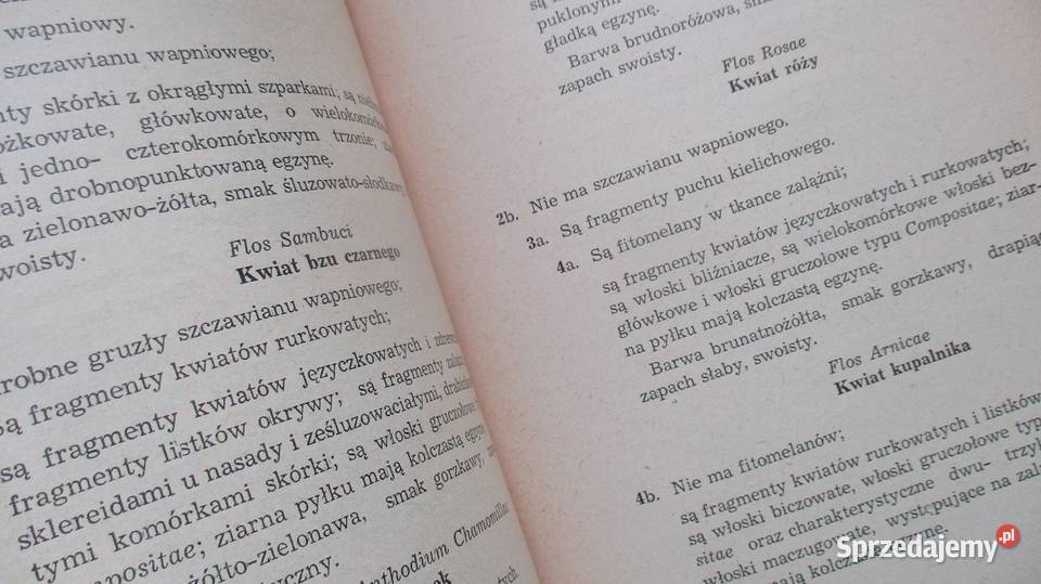 Klucz do oznaczania sproszkowanych produktów