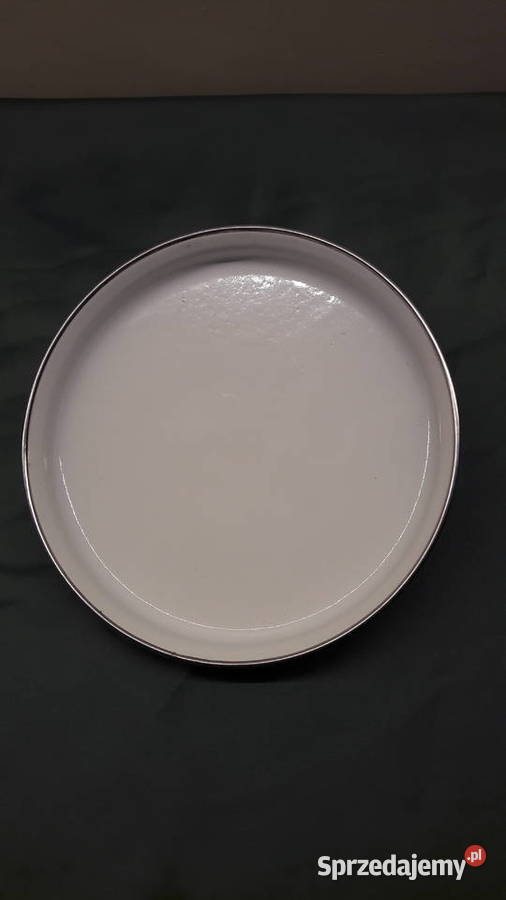 Pokrywka emaliowana 17 biała Głuchołazy