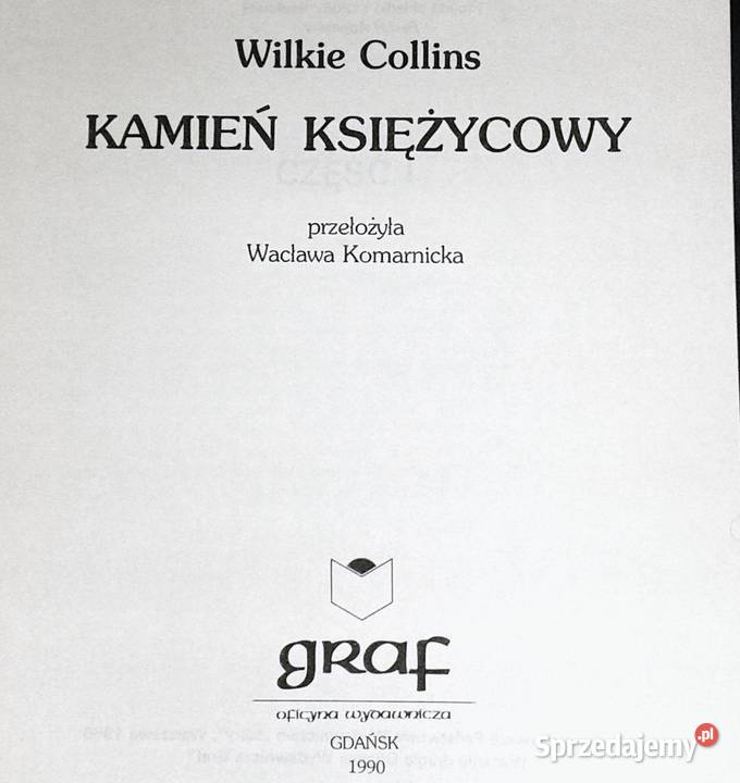 Księżycowy Kamień Wilkie Collins lubelskie sprzedam