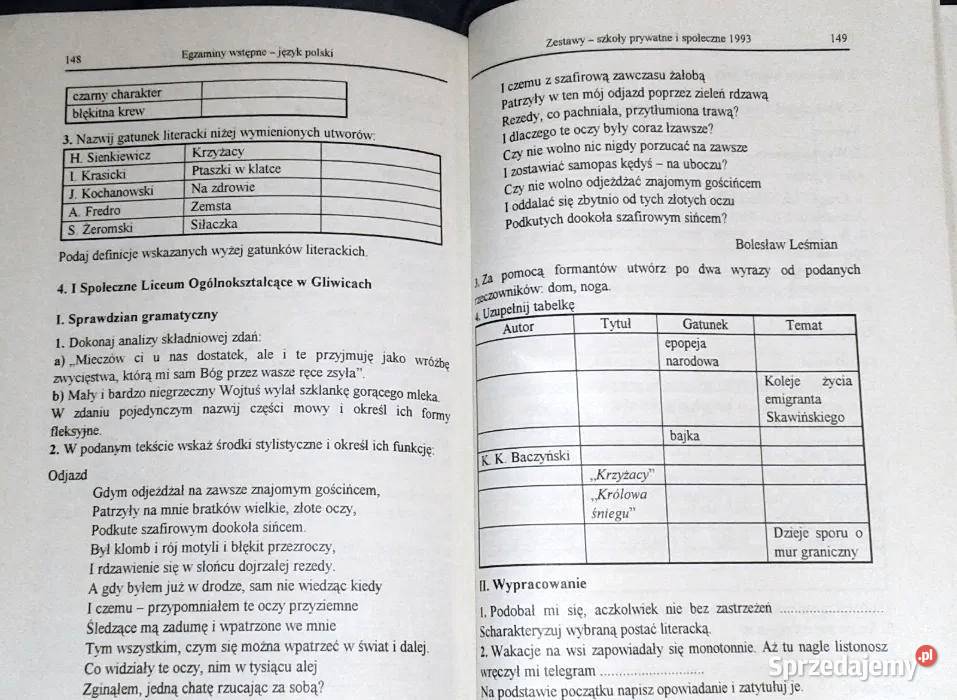 Język polski Egzaminy do szkół średnich S miękka Chełm