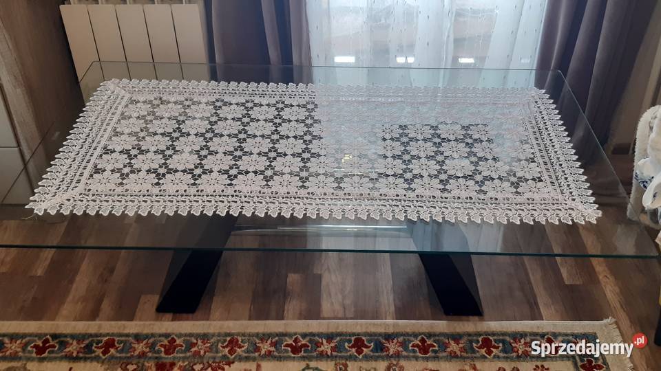 Sprzedam szklaną ławę z hartowanego masywnego 134cm mazowieckie Ostrołęka