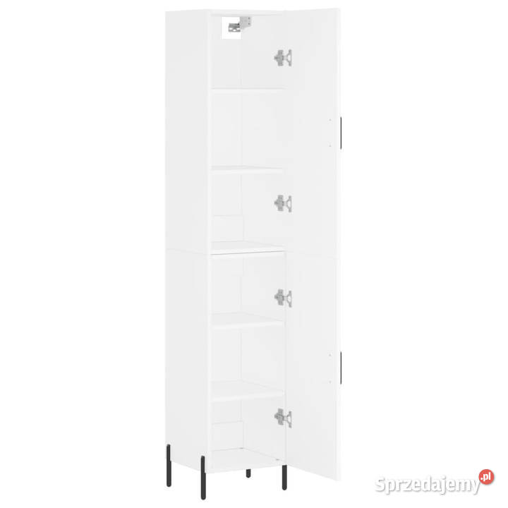 Wysoka szafka biała 345x34x180 materiał mazowieckie Warszawa