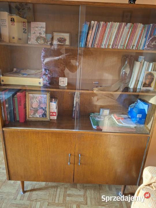 biblioteczka witryna z lat 60 PRL Dom i Ogród Warszawa sprzedam
