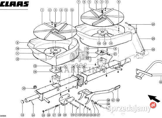 Claas Lexion 570 Rozdzielacz Plew 0005398071 Pozostałe Jastrzębniki