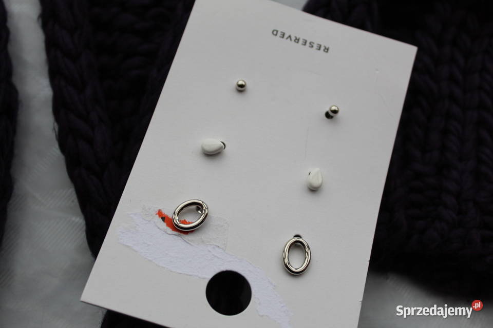 Reserved Kolczyki Szalik Czapka Fioletowy Zestaw Bielsko-Biała sprzedam