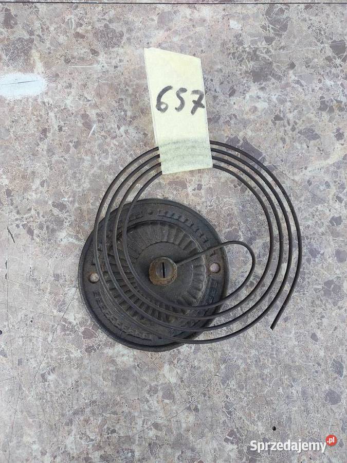 657 Gong spiralny starego zegara ściennego Tczew