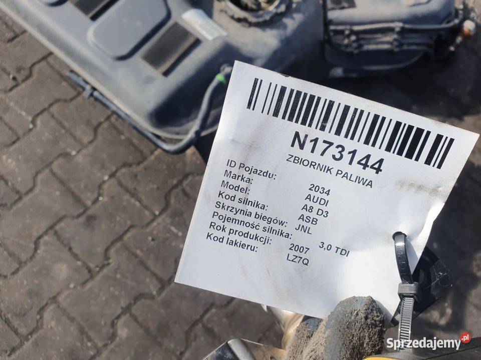 ZBIORNIK PALIWA AUDI A8 D3 30 TDI Lipno