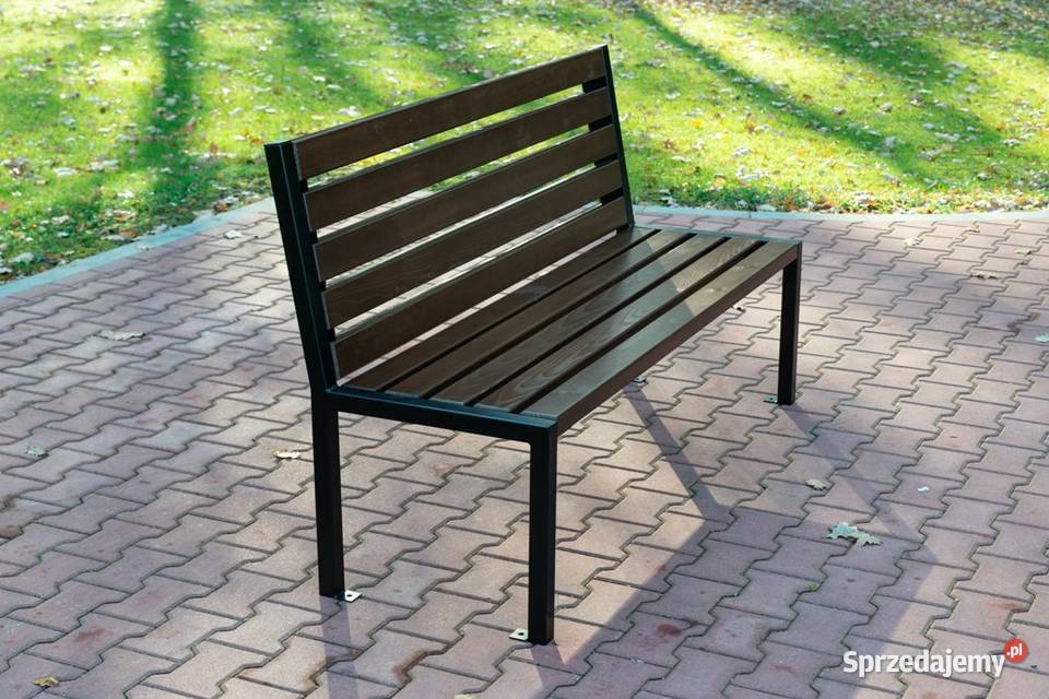 Ławka ława z oparciem parkowa miejska stalowa Warszawa sprzedam