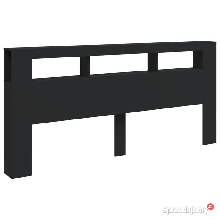 Wezgłowie łóżka z LED czarne 220x185x1035 Warszawa
