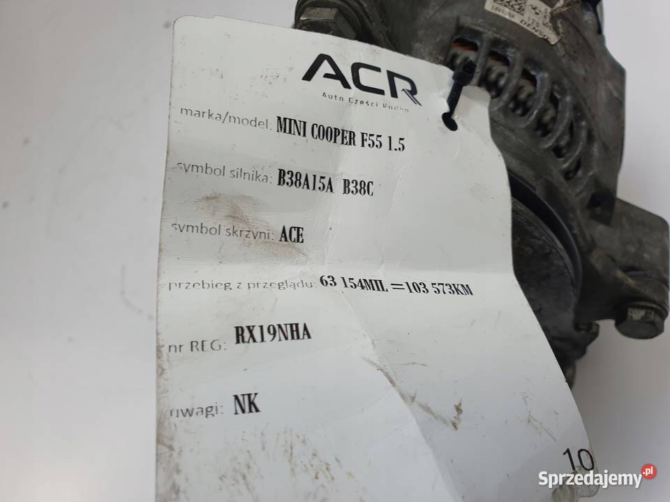ALTERNATOR Mini F55 15 i oryginał DENSO 120A Chełm sprzedam