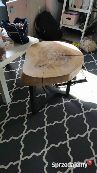 Stolik kawowy plaster olcha żywica epoksydowa 58cm Werbkowice sprzedam