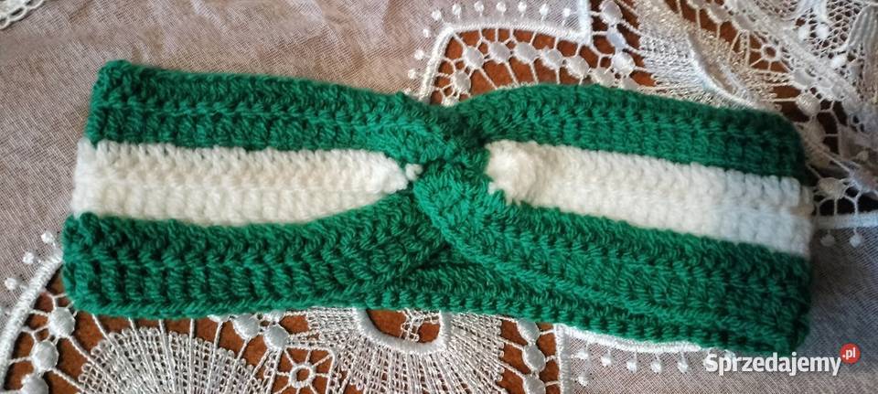 Ręcznie robiona opaska na głowę ciepła Częstochowa