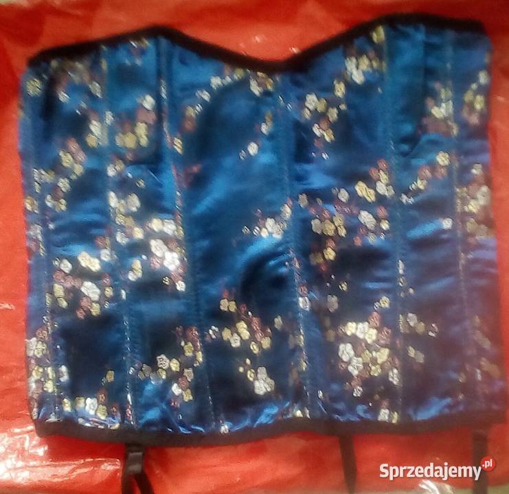Gorset niebieski w kwiaty Inna marka sprzedam
